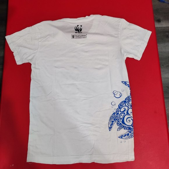 WWF Royal Caribbean turtle design T-shirt Women's size S - Picture 2 of 6